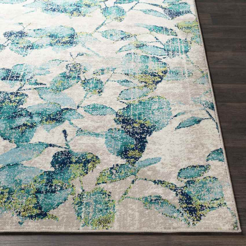 Rouleau Modern Teal Area Rug