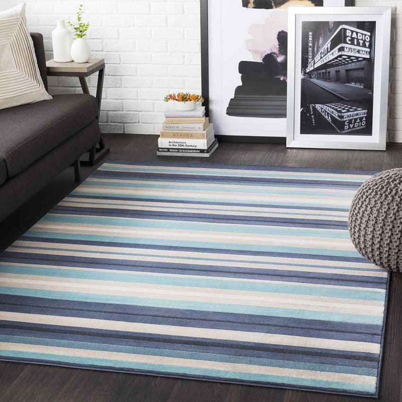 Wapella Modern Aqua Area Rug