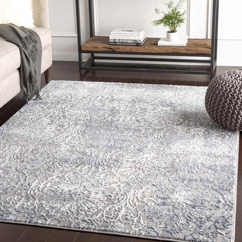 Iniaheide Traditional Navy Area Rug