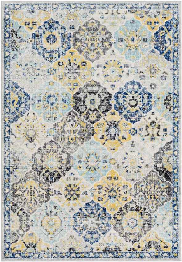 Emilly Traditional Dark Blue Area Rug