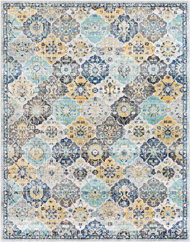 Emilly Traditional Dark Blue Area Rug