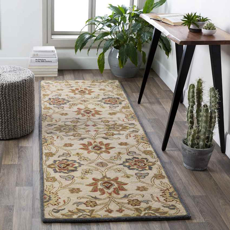 Eckville Traditional Khaki Area Rug