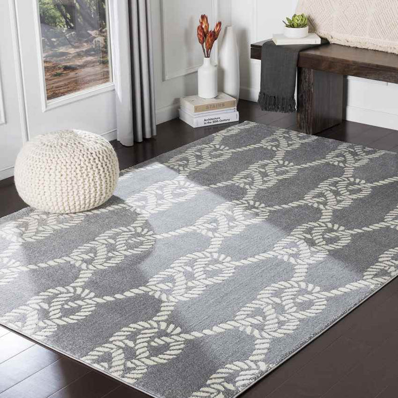 Peperga Coastal Light Gray Area Rug