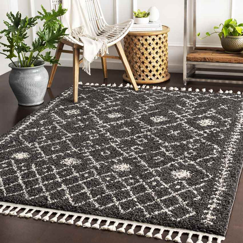 Macolm Global Charcoal Area Rug