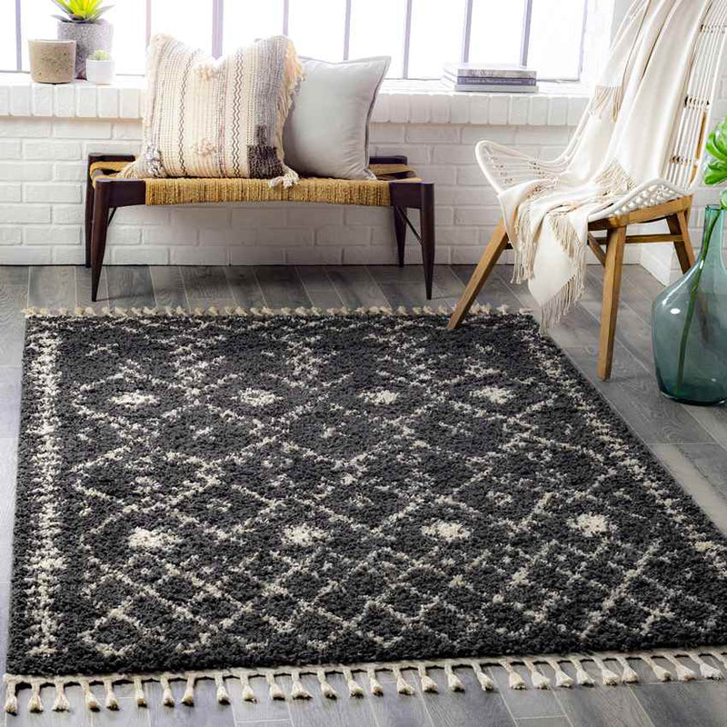 Macolm Global Charcoal Area Rug