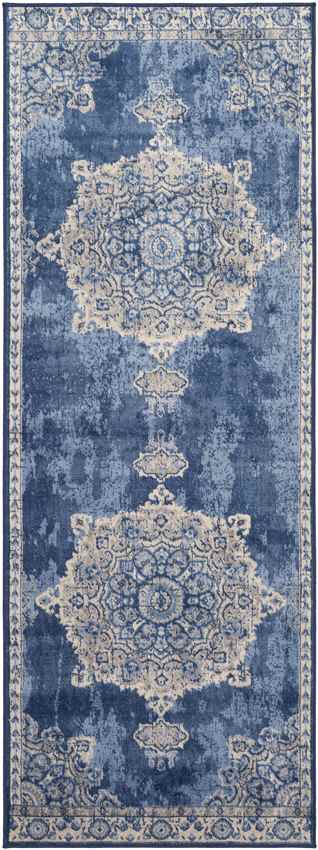 Staveren Traditional Bright Blue Area Rug