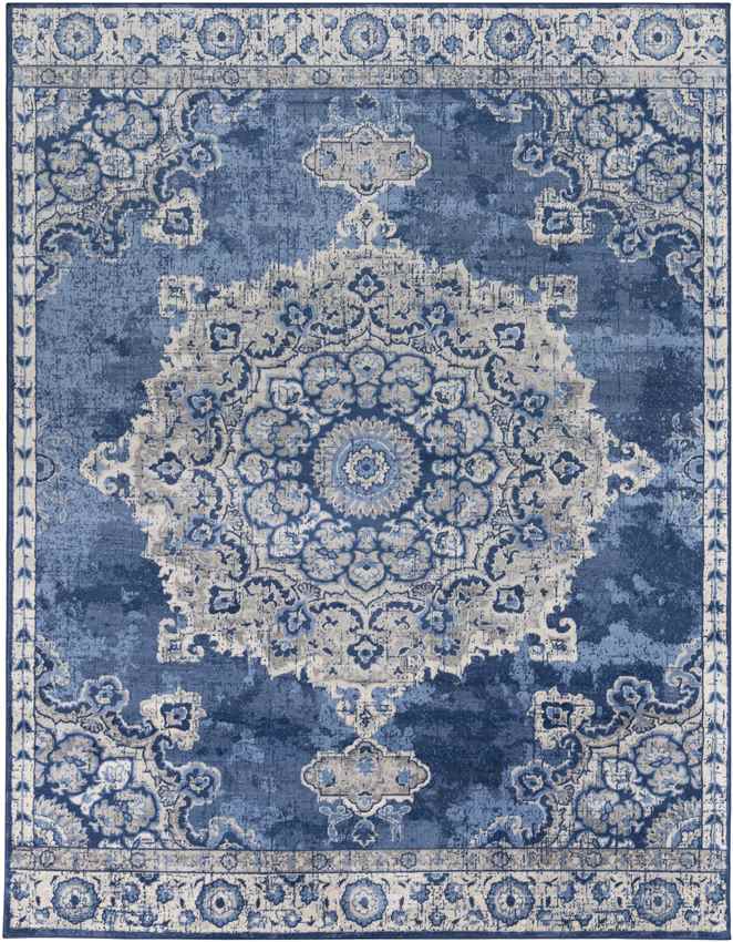 Staveren Traditional Bright Blue Area Rug