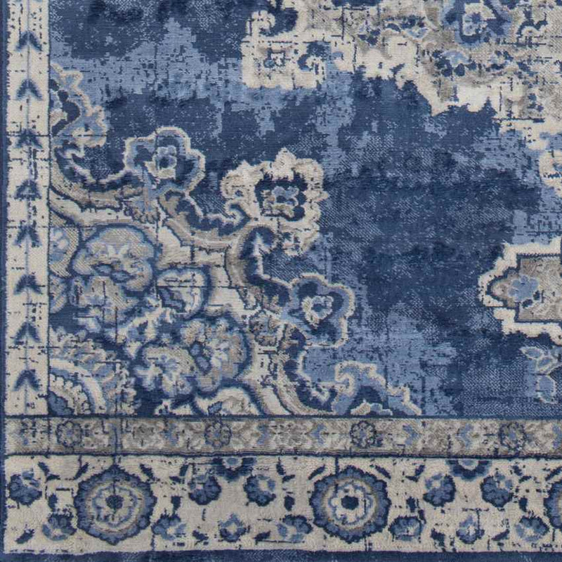 Staveren Traditional Bright Blue Area Rug