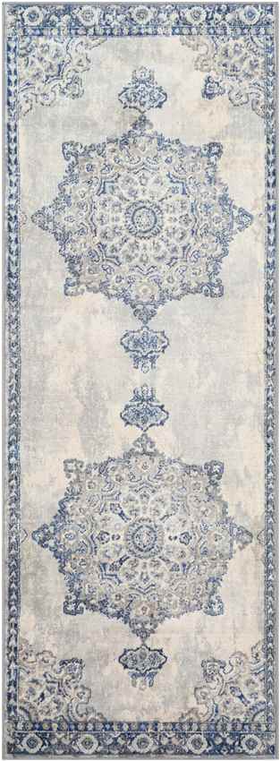 Staveren Traditional Navy Area Rug