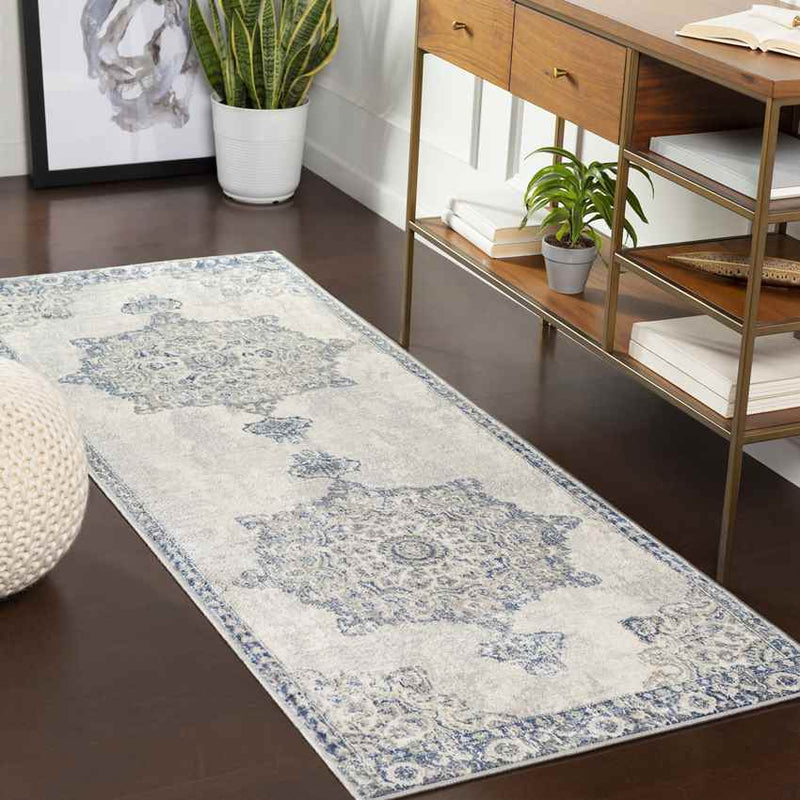 Staveren Traditional Navy Area Rug