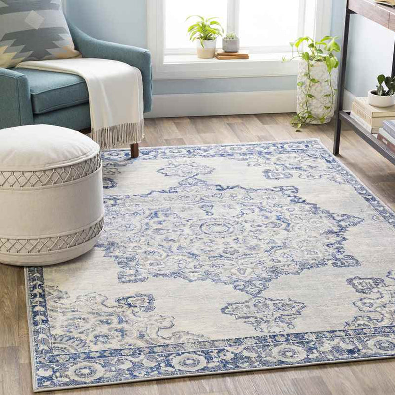 Staveren Traditional Navy Area Rug