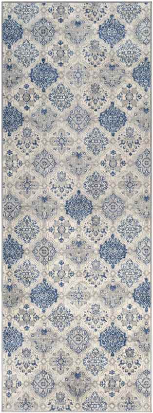 Steggerda Global Bright Blue Area Rug