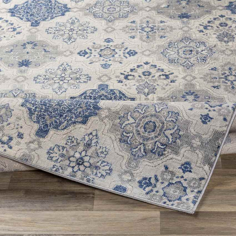 Steggerda Global Bright Blue Area Rug