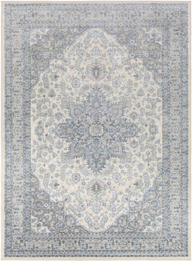 Strand Traditional Bright Blue Area Rug