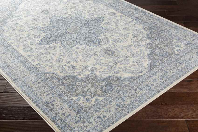 Strand Traditional Bright Blue Area Rug