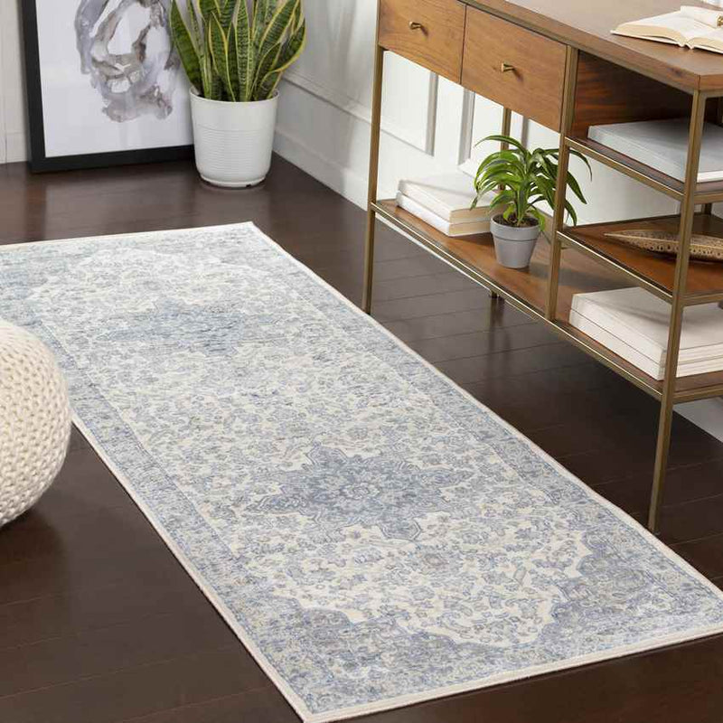 Strand Traditional Bright Blue Area Rug