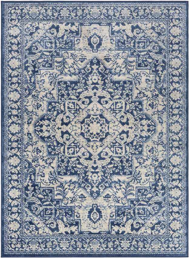 Troyes Traditional Bright Blue Area Rug