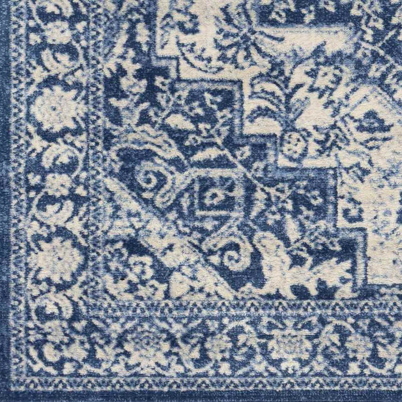 Troyes Traditional Bright Blue Area Rug