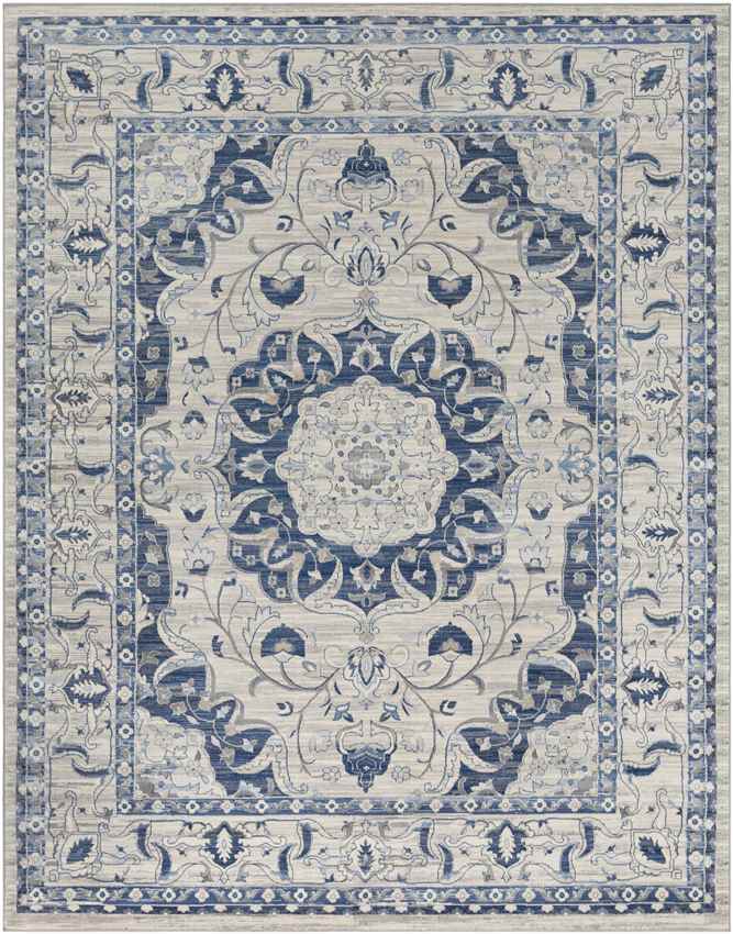 Suameer Traditional Navy Area Rug