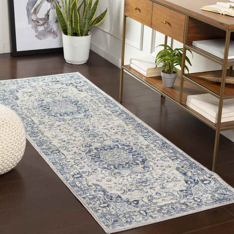 Suameer Traditional Navy Area Rug