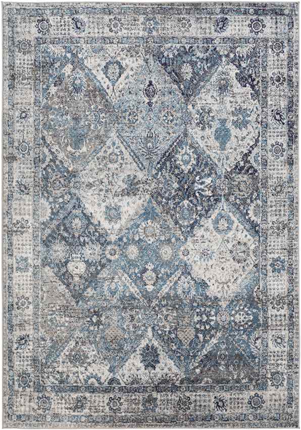 Teerns Traditional Sky Blue Area Rug