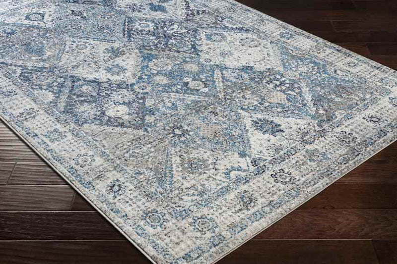 Teerns Traditional Sky Blue Area Rug