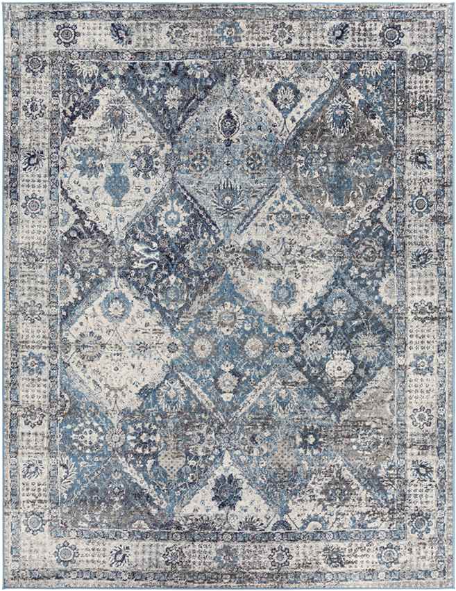 Teerns Traditional Sky Blue Area Rug