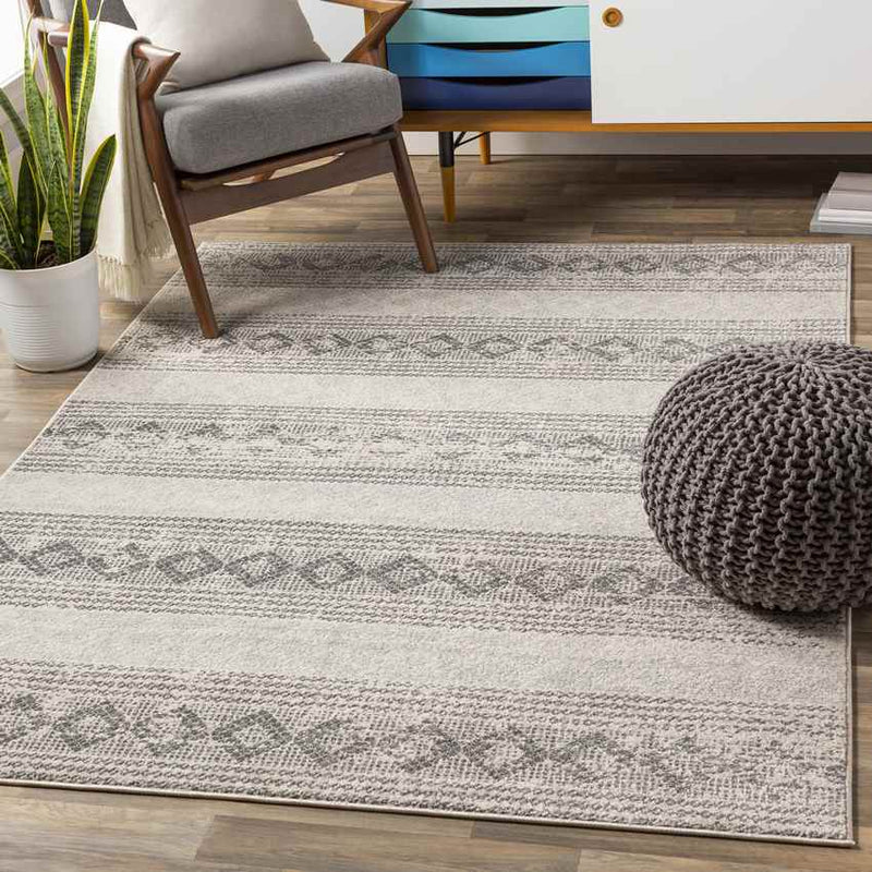 Tietjerk Global Light Gray Area Rug