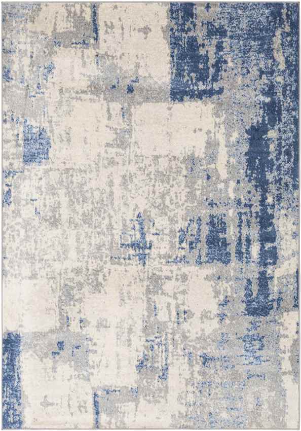 Triemen Modern Navy Area Rug