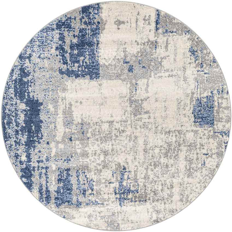 Triemen Modern Navy Area Rug