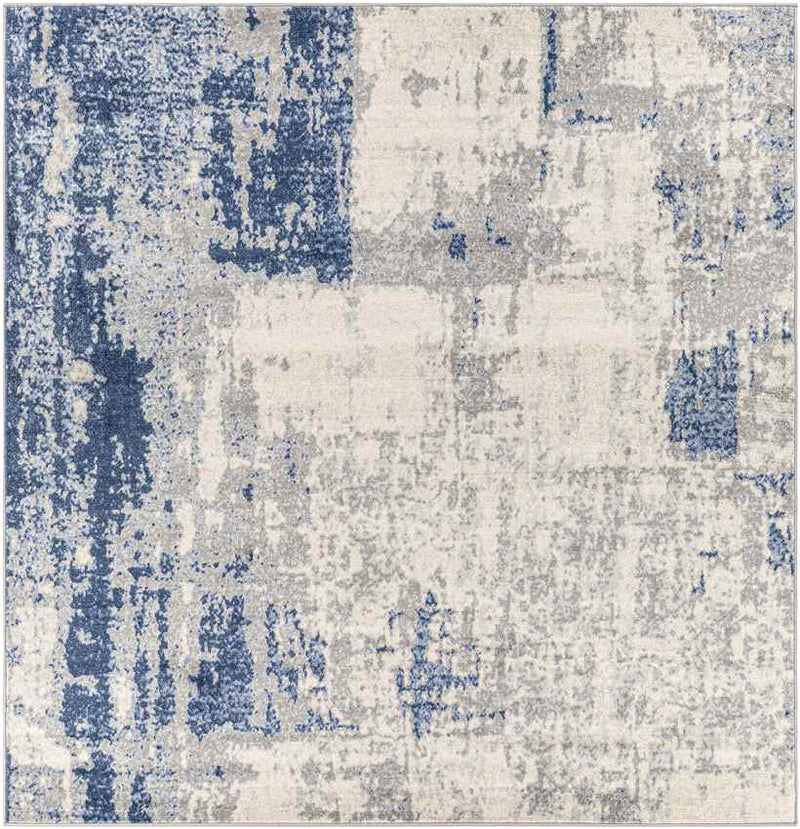 Triemen Modern Navy Area Rug