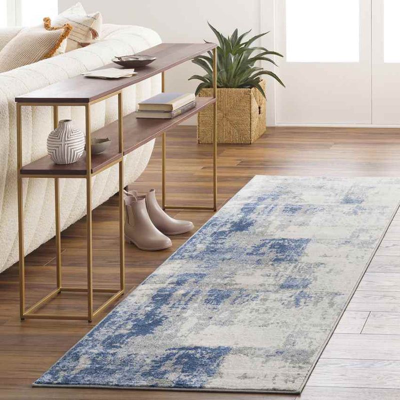 Triemen Modern Navy Area Rug