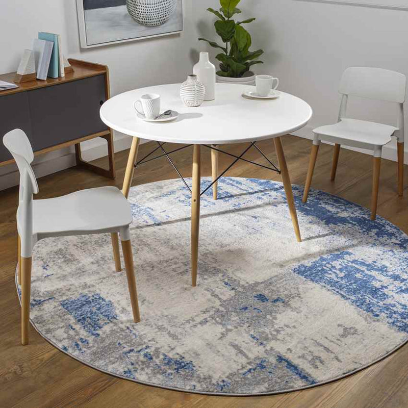 Triemen Modern Navy Area Rug