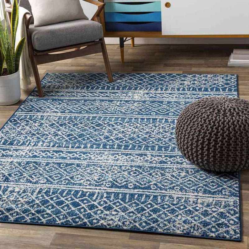 Carnforth Global Dark Blue Area Rug