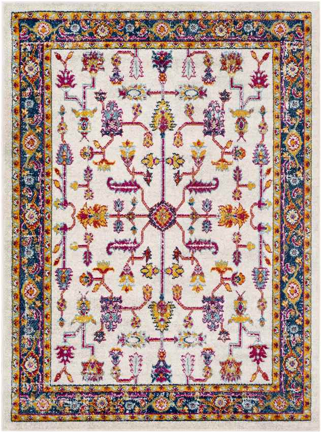 Tritzum Traditional Bright Pink Area Rug