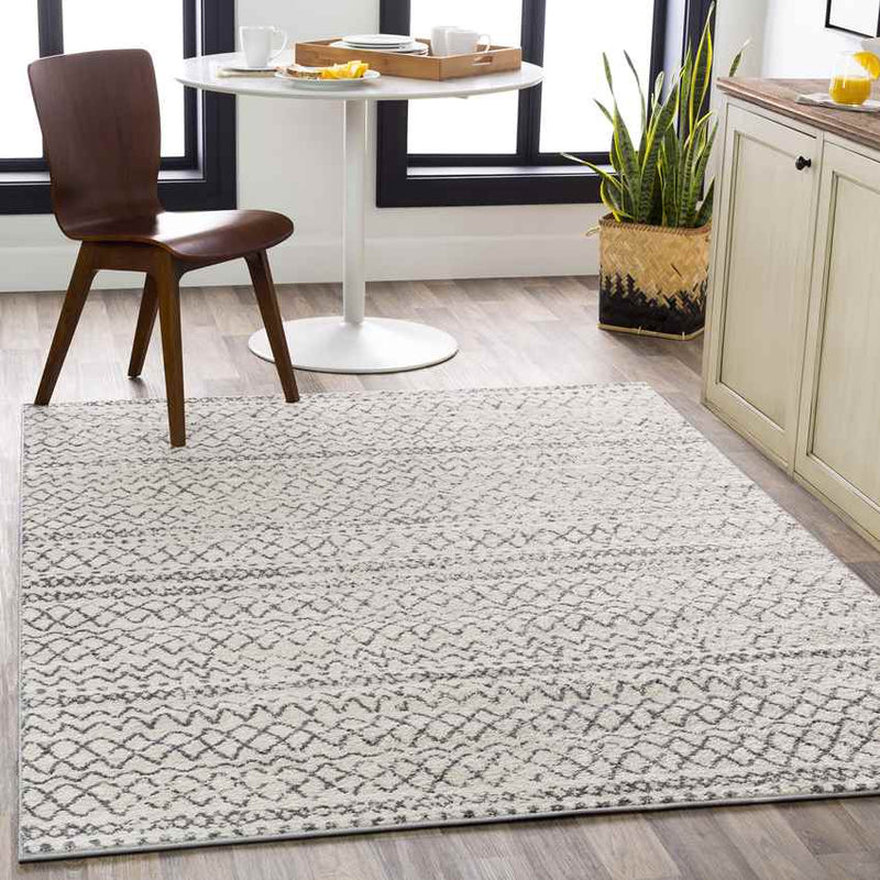 Trophorne Global Medium Gray Area Rug