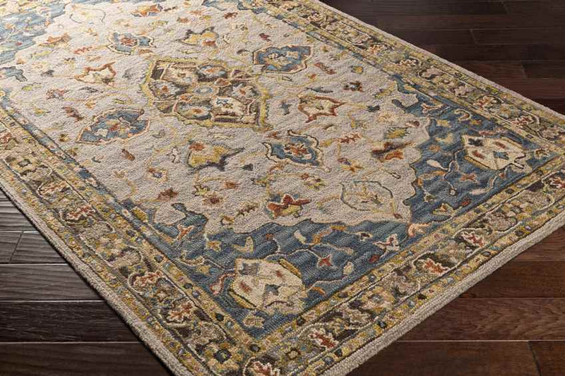 Twijzel Traditional Dark Blue Area Rug