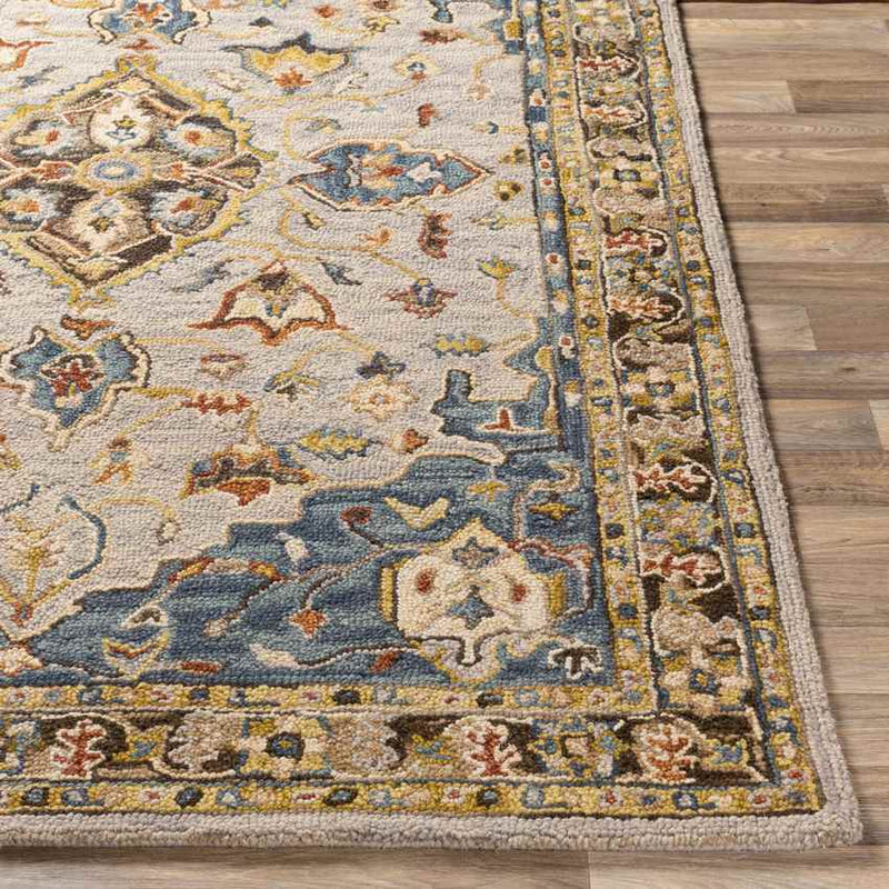 Twijzel Traditional Dark Blue Area Rug