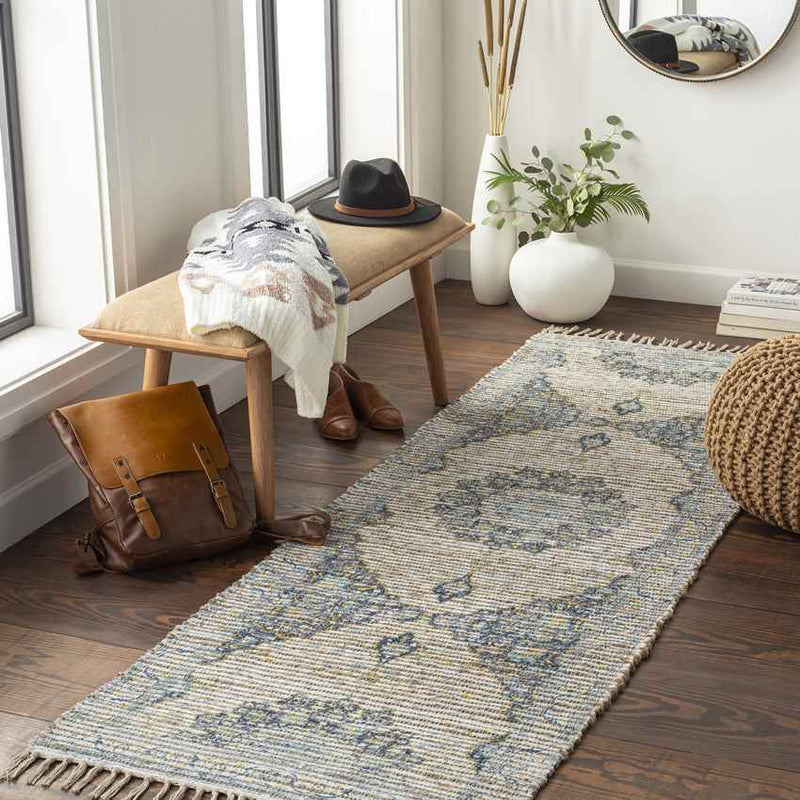 Ungebuurt Traditional Dark Blue Area Rug