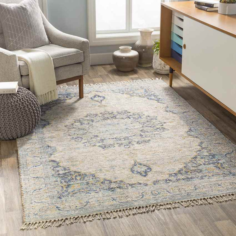 Ungebuurt Traditional Dark Blue Area Rug