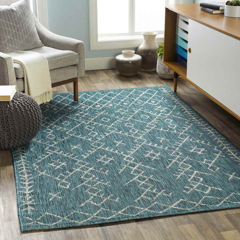 Wijnaldum Global Aqua Area Rug