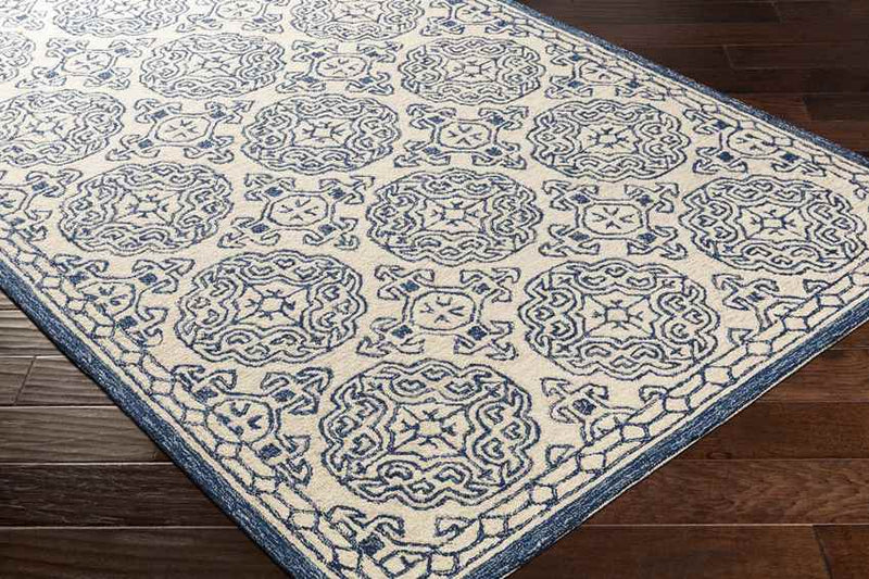 Wilaard Traditional Dark Blue Area Rug