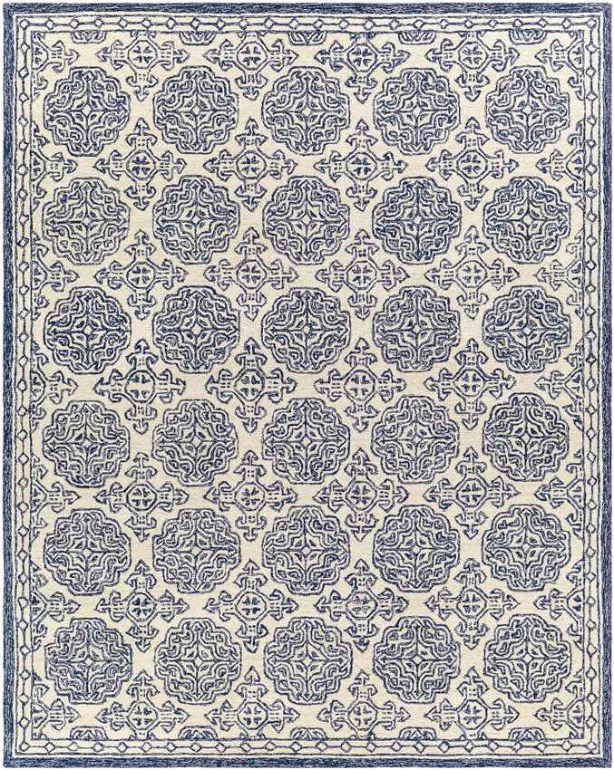 Wilaard Traditional Dark Blue Area Rug