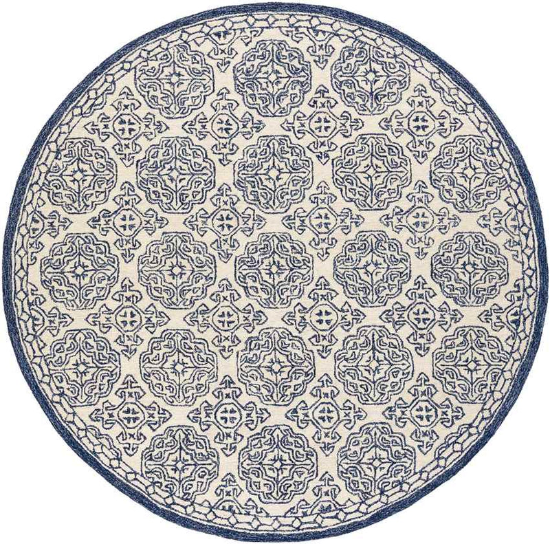 Wilaard Traditional Dark Blue Area Rug