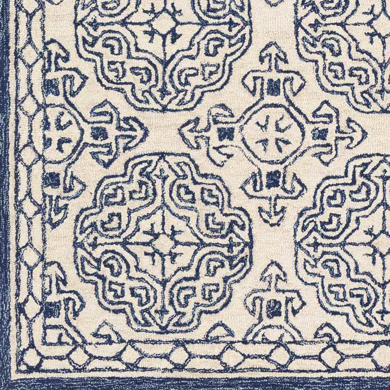 Wilaard Traditional Dark Blue Area Rug