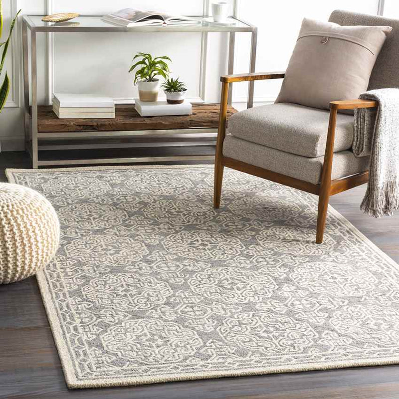 Wilaard Traditional Medium Gray Area Rug