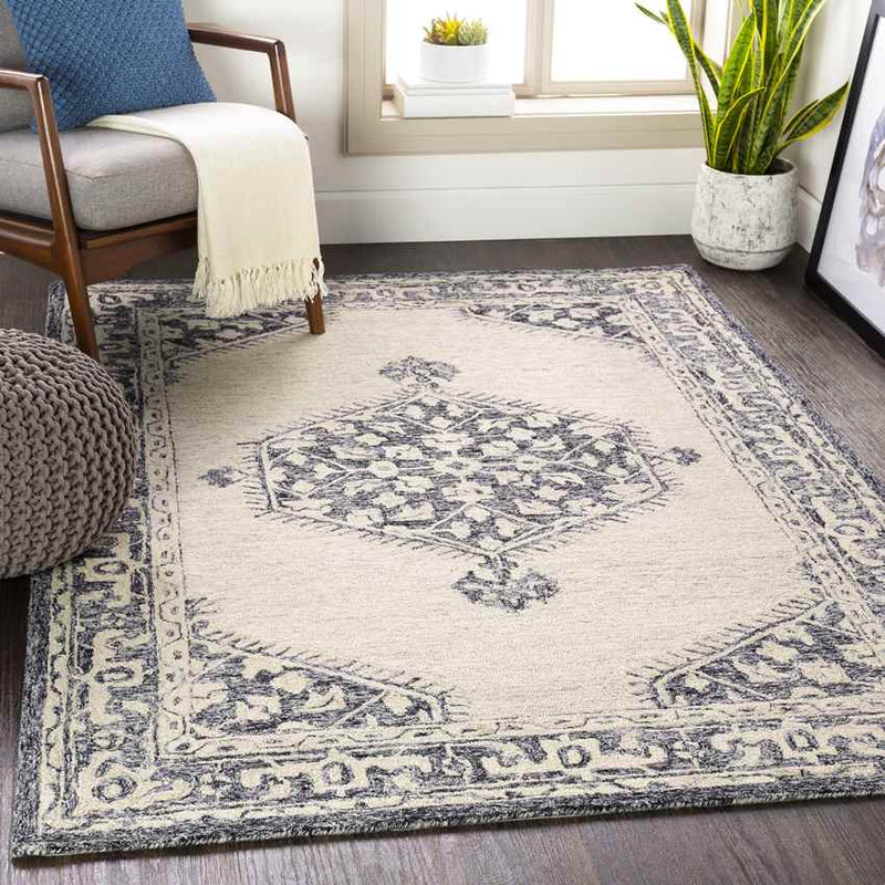 Witmarsum Traditional Black Area Rug