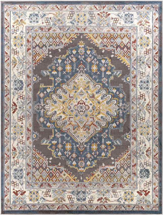 Var Traditional Teal Area Rug