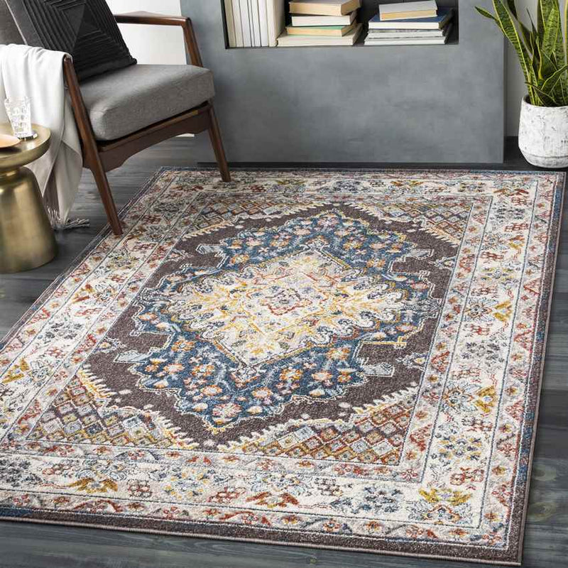 Var Traditional Teal Area Rug