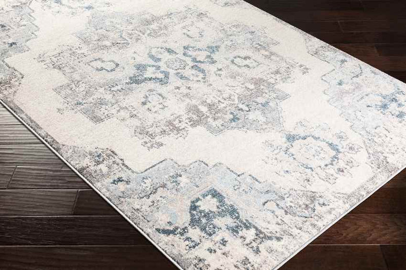 Wommels Traditional Sky Blue Area Rug